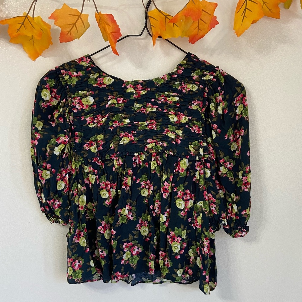 Zara Women’s Floral Blouse - Sz Small - brand New w Tags!